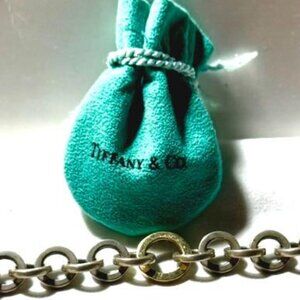 Tiffany & Co. Sterling Silver & 18K Yellow Gold 7 1/2" Circle Links Bracelet